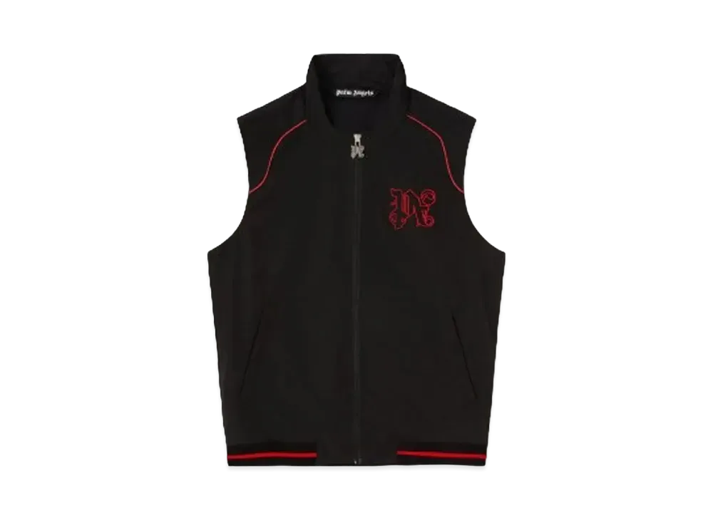 PALM ANGELS Paddock Vest "Black/Red"