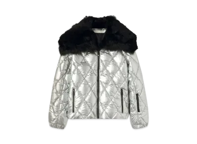 PALM ANGELS PA Reflective Ski Jacket "Silver/Black"