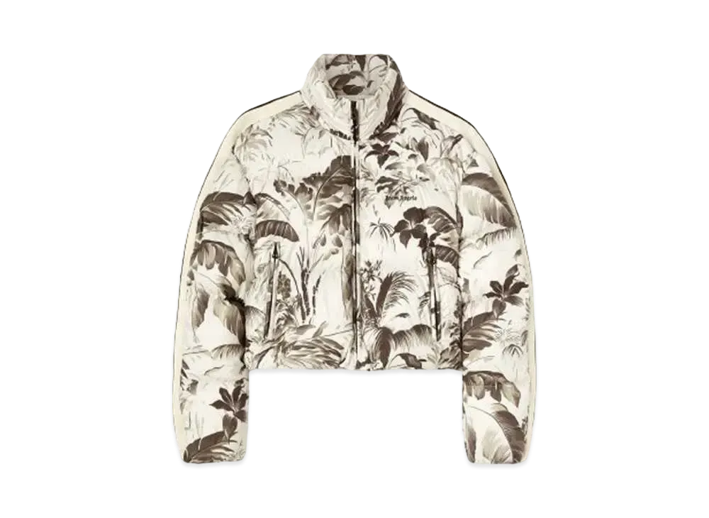 PALM ANGELS Jungle Print Track Down Jacket "Light Beige/Black"