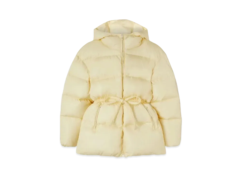 PALM ANGELS Waist Belt Down Jacket "Butter Off White"
