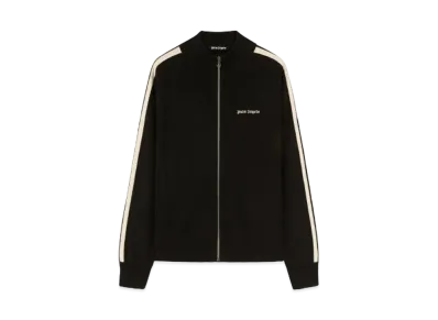 PALM ANGELS Wool And Cashmere Track Jacket "Black/Off White"