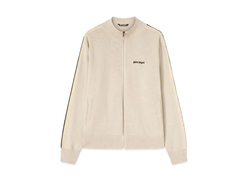 PALM ANGELS Wool And Cashmere Track Jacket "Light Beige/Black"