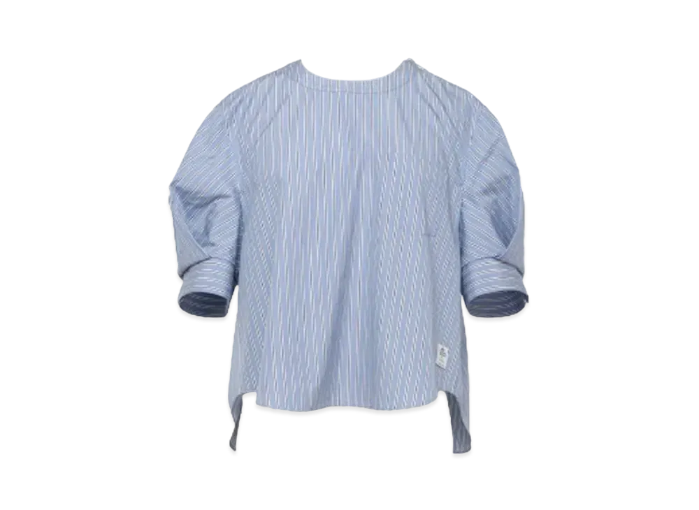 sacai Thomas Mason Cotton Poplin Pullover "Light Blue Stripes"
