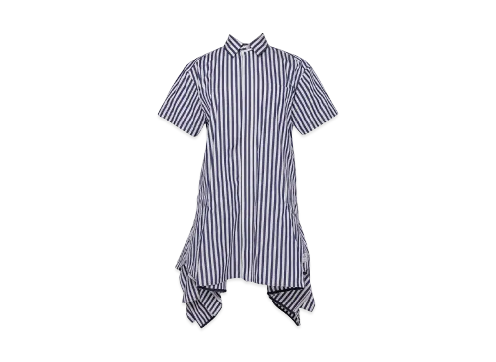 sacai Thomas Mason Cotton Poplin Dress "Navy Stripe"