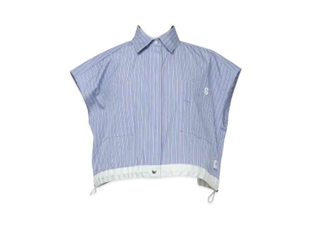 sacai Thomas Mason S Cotton Poplin Shirt "Light Blue Stripes"