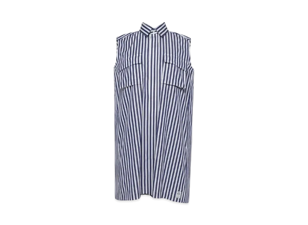 sacai Thomas Mason Cotton Poplin Dress "Navy Stripe"