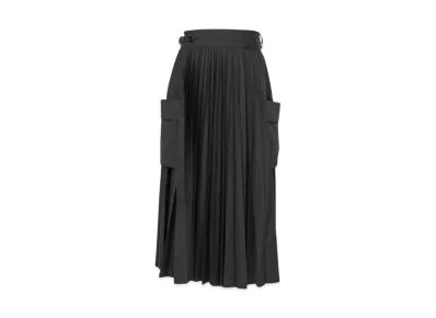 sacai Thomas Mason Cotton Poplin Skirt "Black"