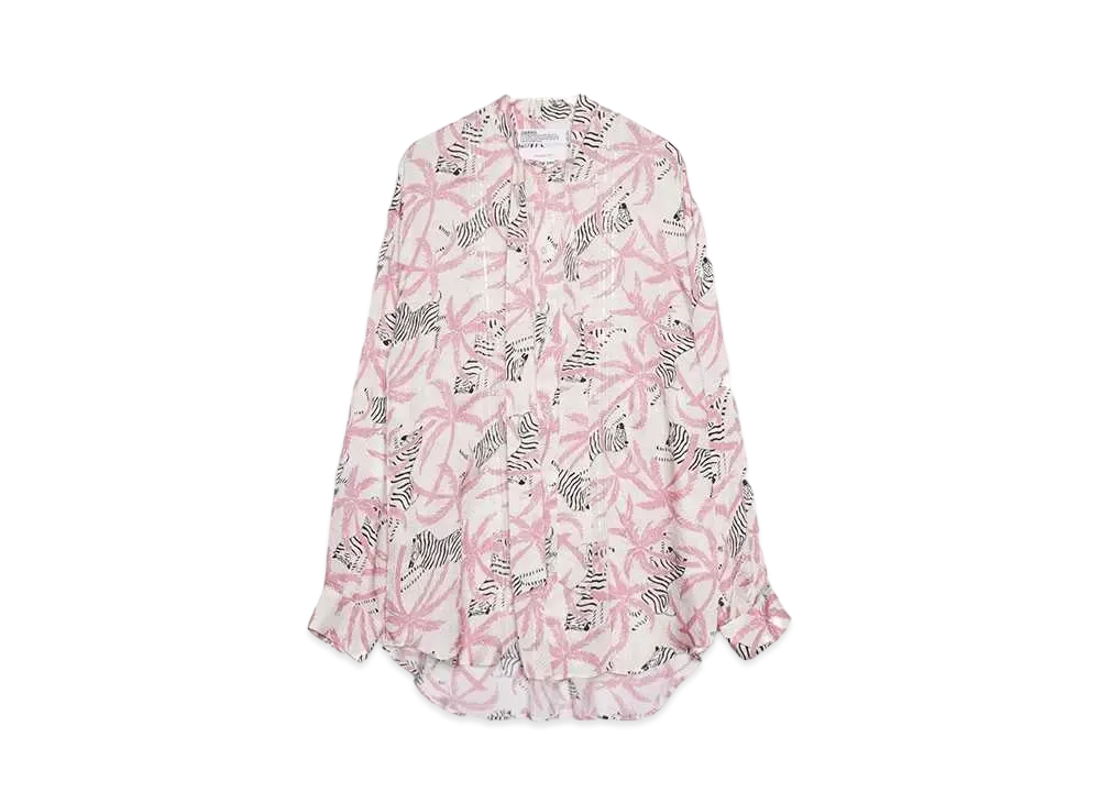 DAIRIKU Spangle Jungle Scarf Tie Shirt "MORNING JUNGLE"