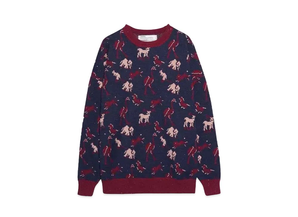 DAIRIKU "ZOO" Oversized Pullover Knit "NAVY&BOUDUEX"