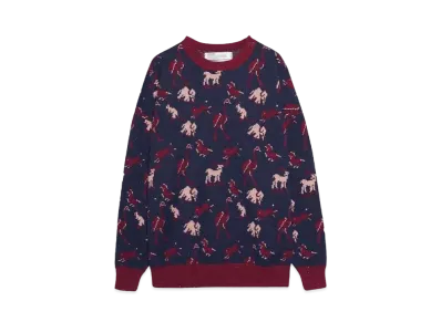 DAIRIKU "ZOO" Oversized Pullover Knit "NAVY&BOUDUEX"