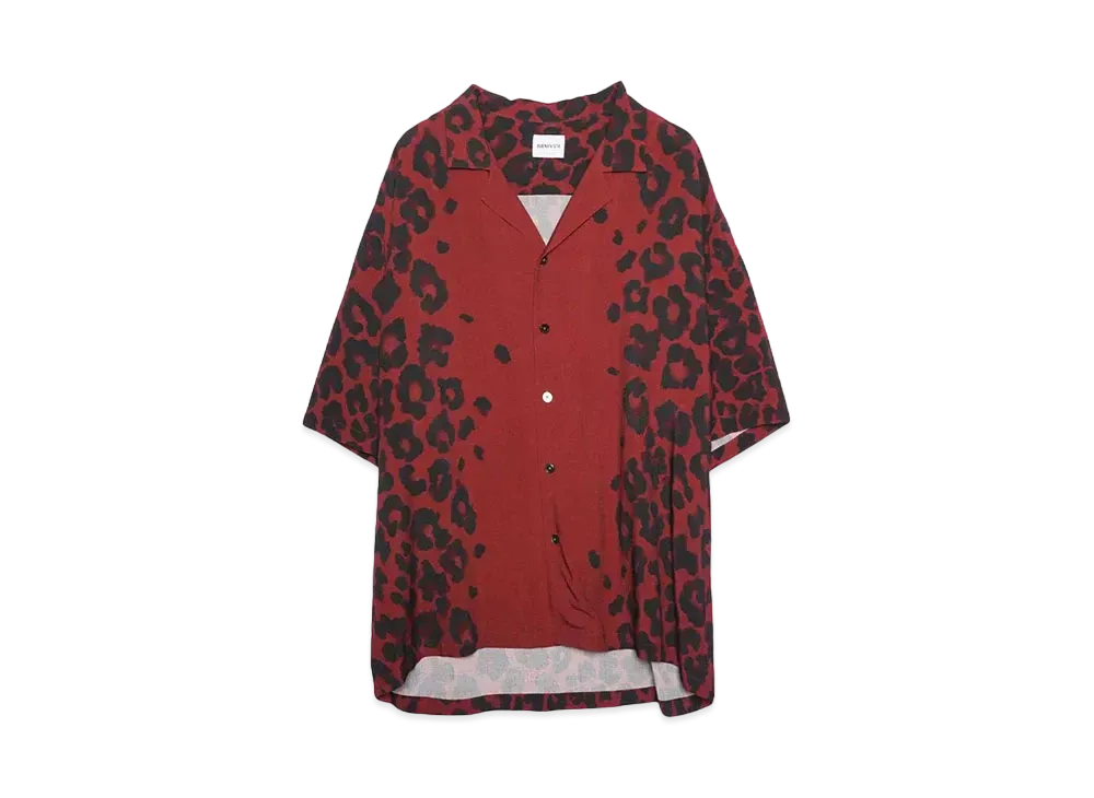 BUENA VISTA Leopard bowling shirt "RED"