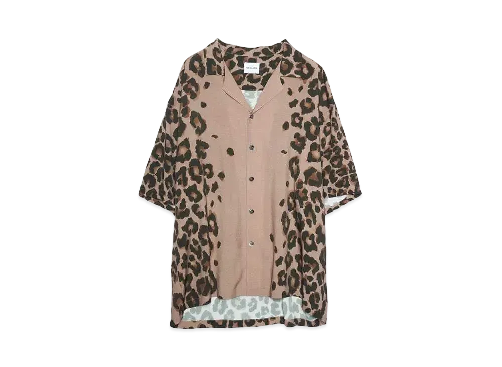 BUENA VISTA Leopard bowling shirt "BEIGE"