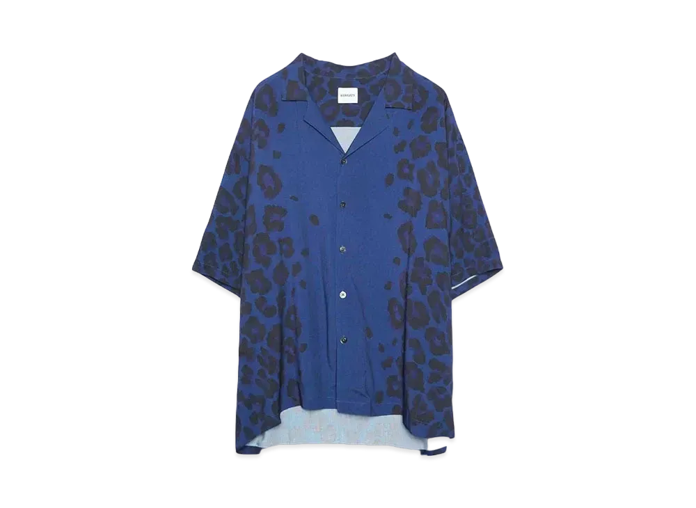 BUENA VISTA Leopard bowling shirt "NAVY"