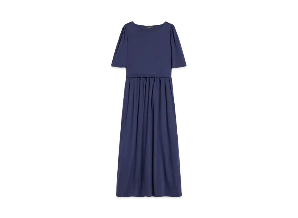 Max Mara Snack Pure Cotton Jersey Dress "Navy"