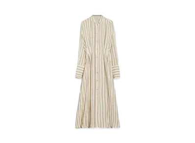 Max Mara Yore Pure Linen Long Dress "White"
