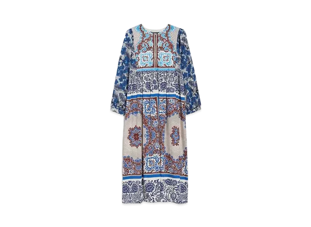 Max Mara Ghiotto Pure Cotton Poplin Dress "Turquoise"