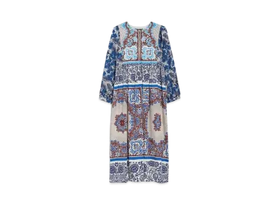 Max Mara Ghiotto Pure Cotton Poplin Dress "Turquoise"