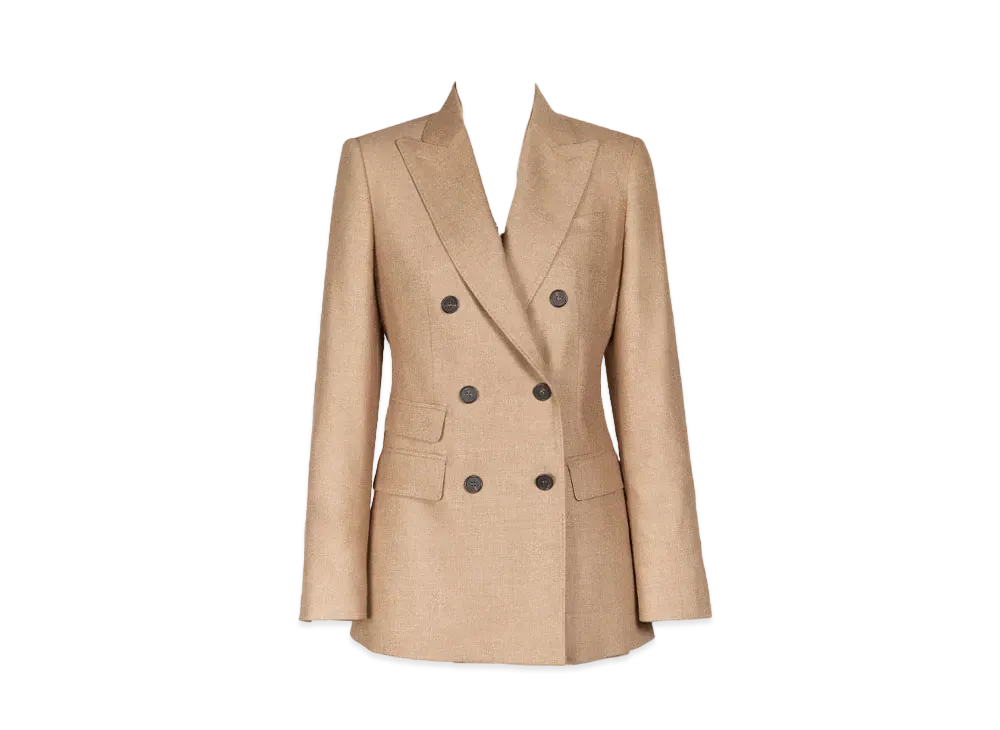 Max Mara Ettore Wool And Cashmere Double-Breasted Blazer "Camel"