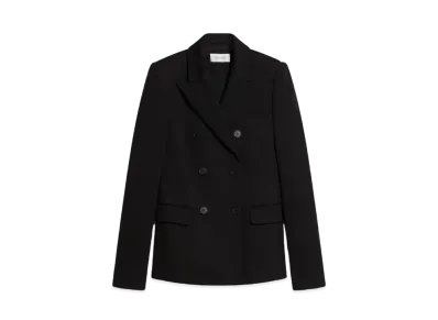 Max Mara Sestri Double-Breasted Jersey Blazer "Black"