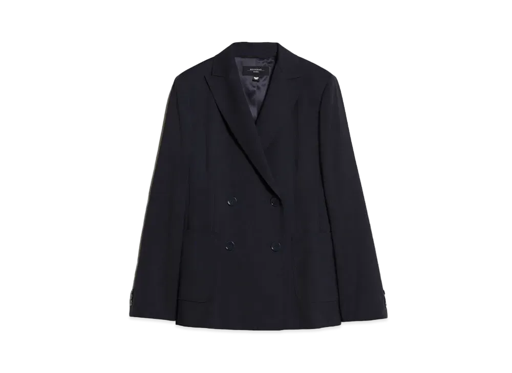 Max Mara Nervoso Pure Wool Tailored Jacket "Navy"