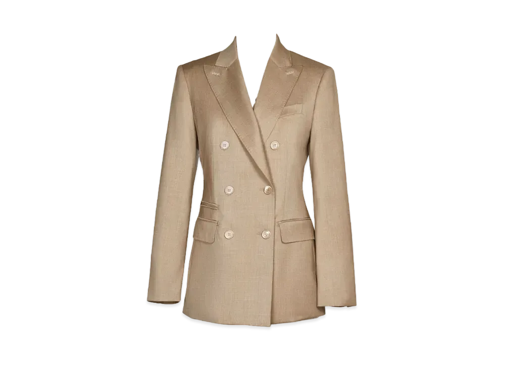 Max Mara Nandina Pure Wool Melange Jacket "Sand"
