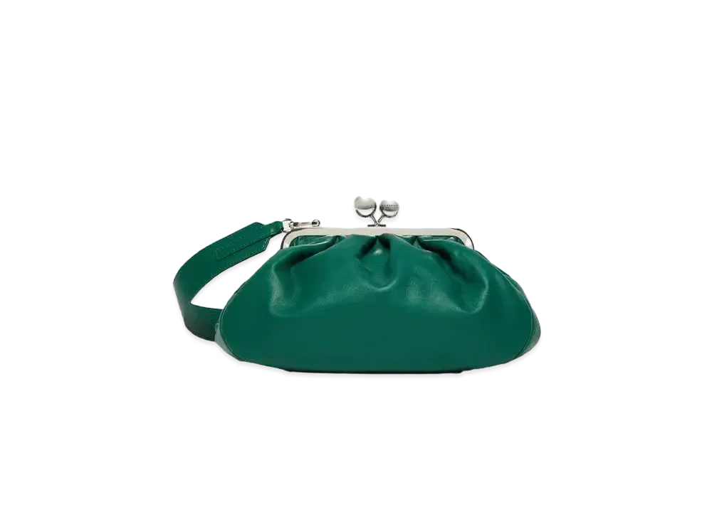 Max Mara CUBICO Medium Pasticino Bag in Lamb Leather "Emerald"