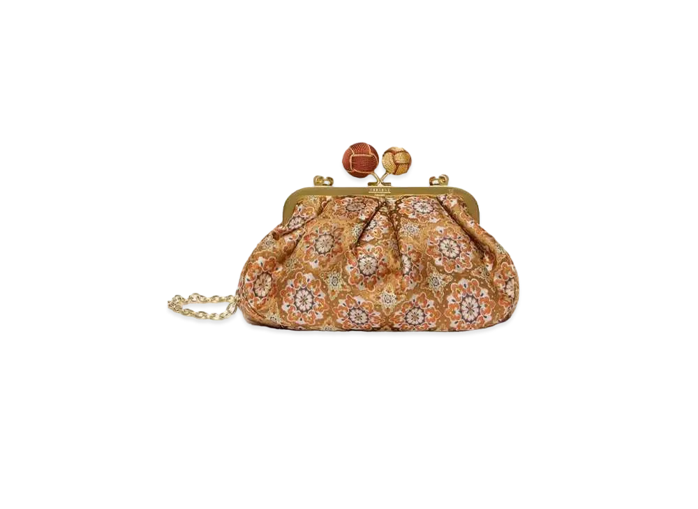 Max Mara Treasures of Japan Silk Jacquard Small Pasticino Bag "Orange"