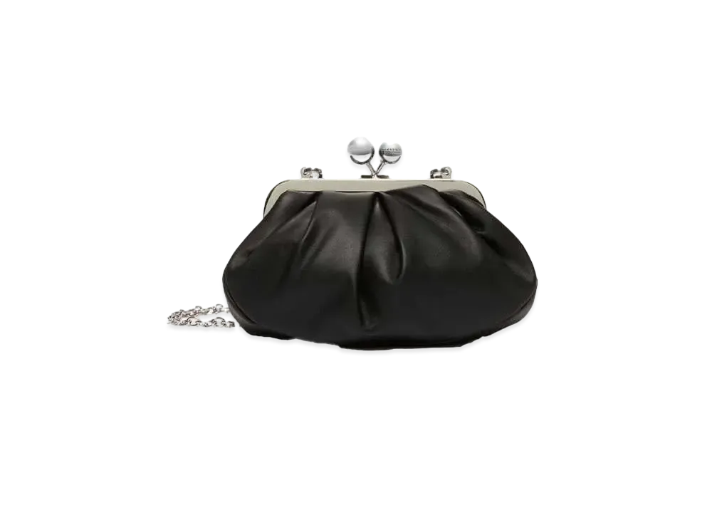 Max Mara Plati small pastitino bag in lamb leather "Black"