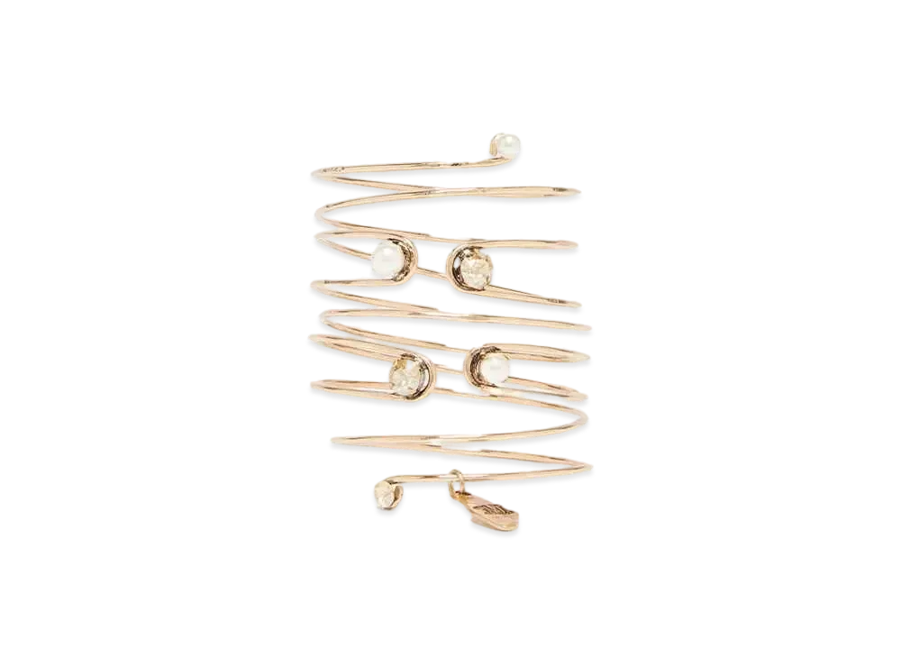 Max Mara Virgus High Cut Spring Bracelet "Dark Satin Gold"