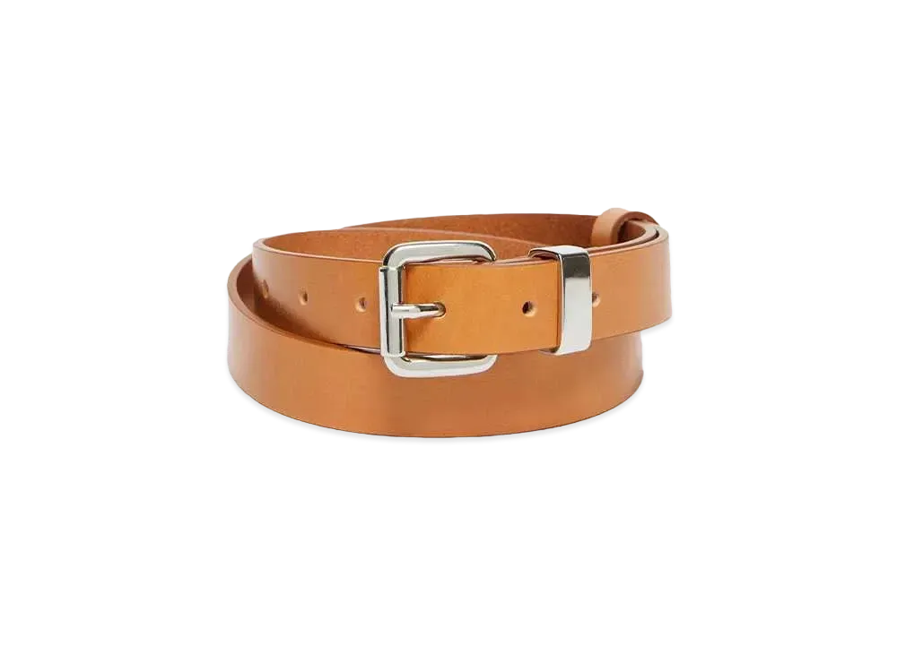 Max Mara Avocado Leather Belt "Tobacco Brown"