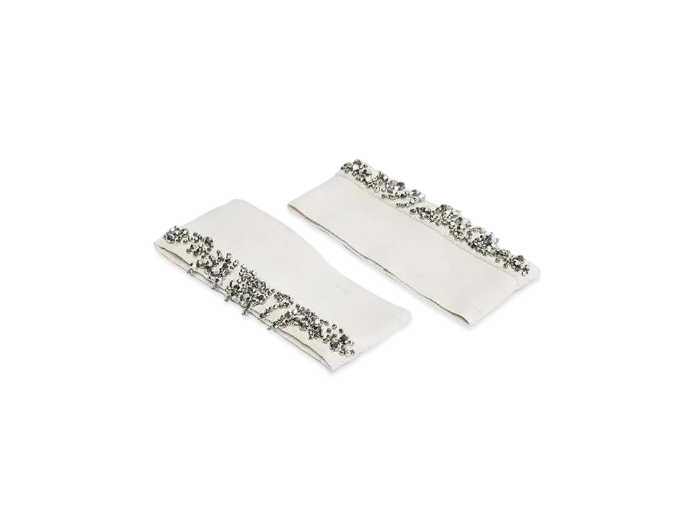 Max Mara Saretta Embroidered Cufflinks "Ecru"