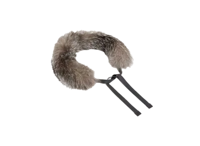 Max Mara Chelson Fox Fur Hood Trim "Medium Grey"