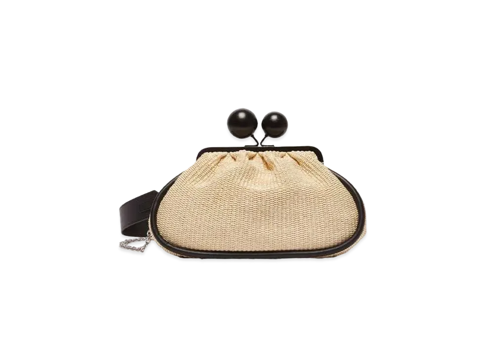 マックスマーラ エフェボ ミディアム コットンナイロン パスティチーノ バッグ "アイボリー"