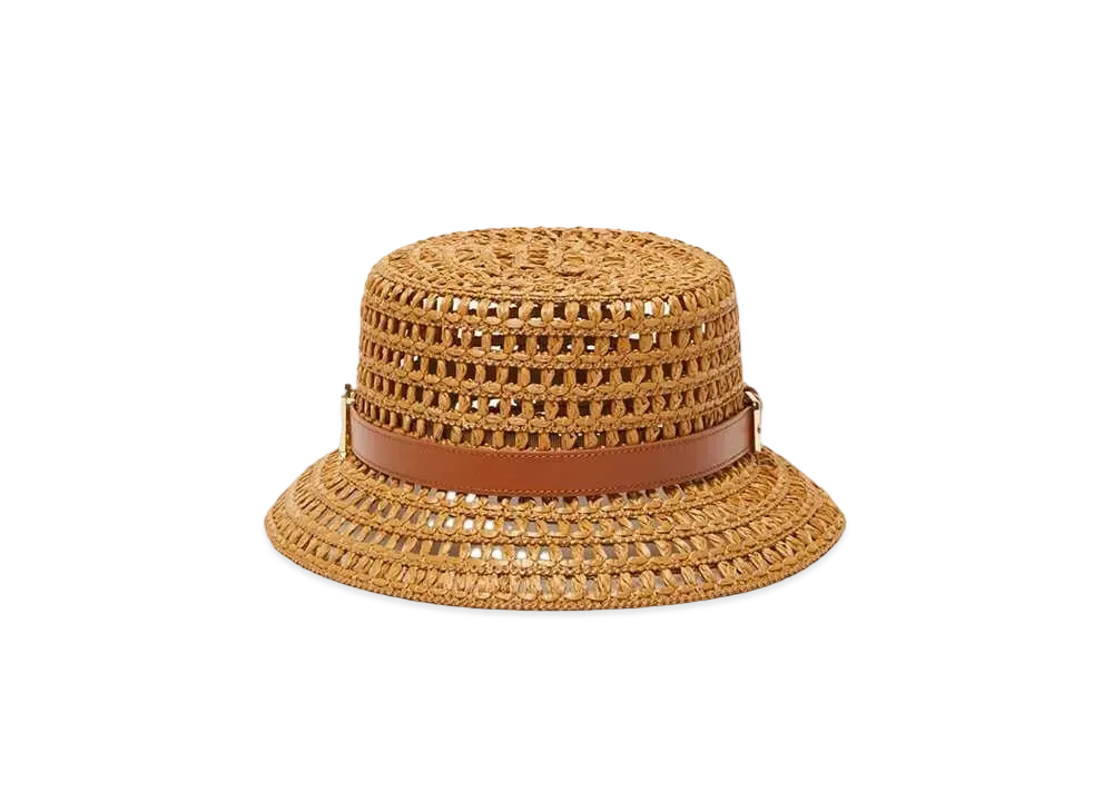 Max Mara Uccho Mesh Crochet Hat "Tobacco Brown"