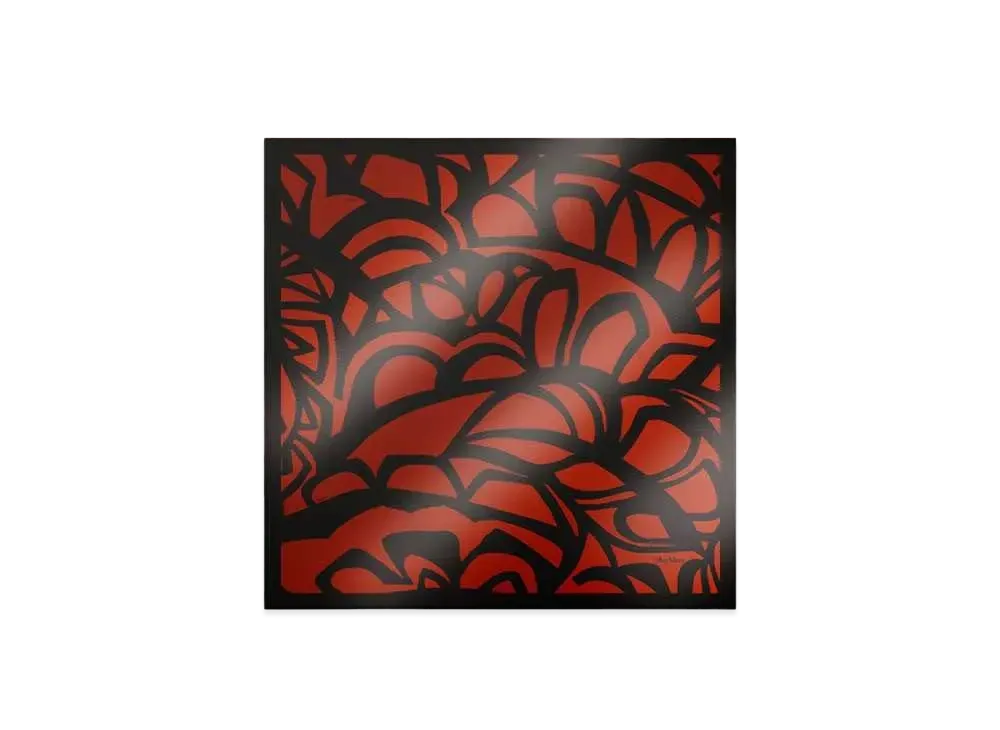 Max Mara Carre Pure Silk Printed Scarf "Rust"