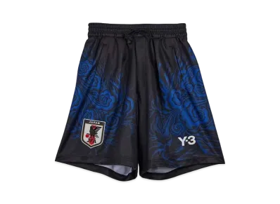adidas Y-3 Japan National Soccer Team CW Graphic Shorts "Black/Bold Blue"