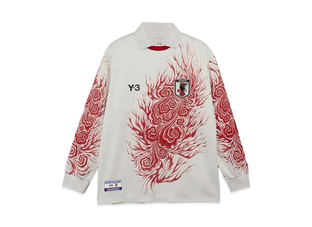 adidas Y-3 Japan National Football Team CW Long Sleeve T-Shirt "Core White/Team Power Red" JC7572