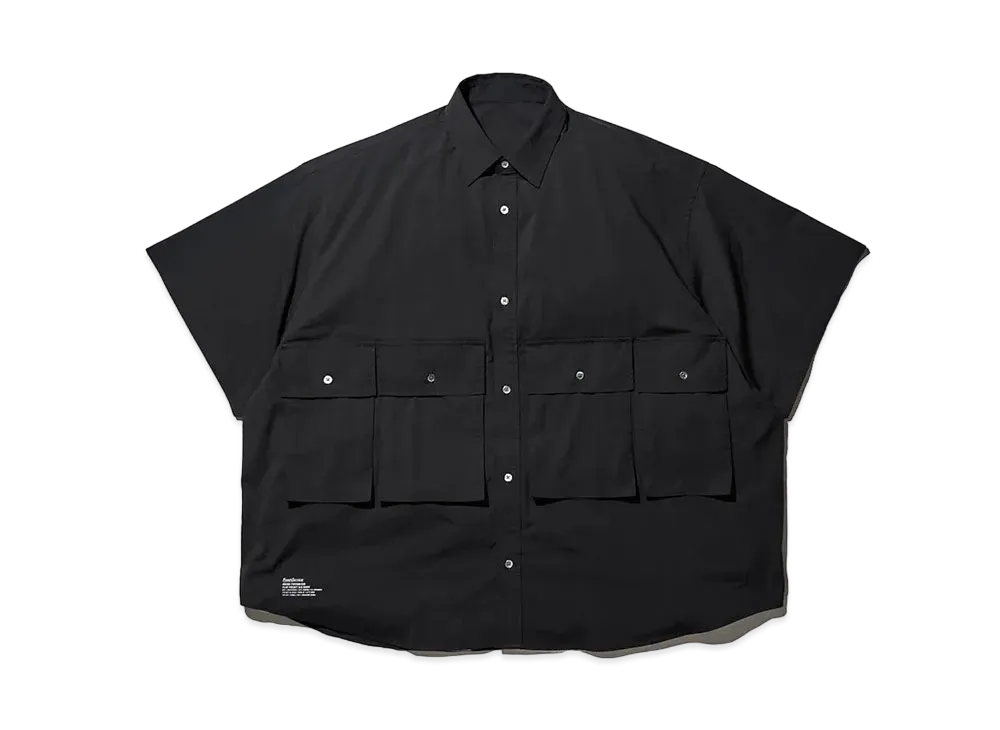 FreshService Micro Typewriter Flap Pocket S/S Shirt "Black"