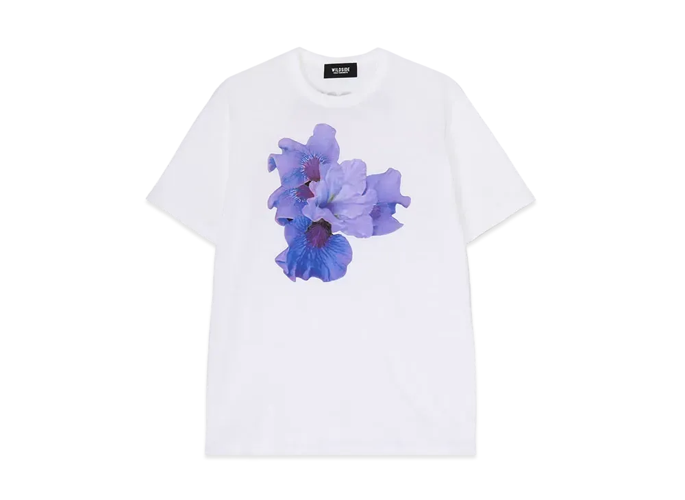 WILDSIDE Yohji Yamamoto PURPLE LILY White T-Shirt "White"