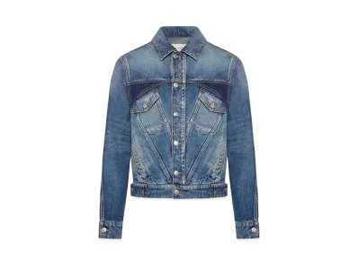 Alexander McQUEEN Twisted Seam Denim Jacket "Washed Blue"