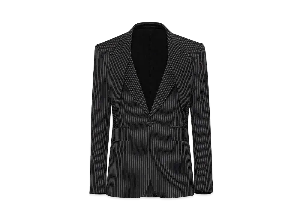 Alexander McQUEEN Reverse Lapel Single Breasted Jacket "Black/White"
