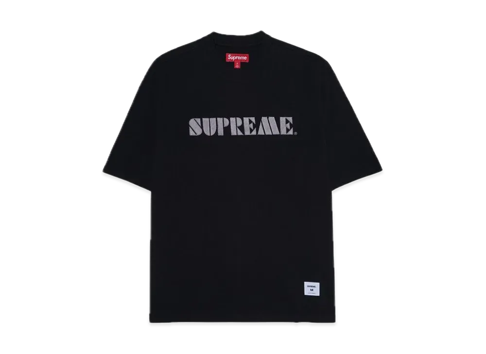Supreme Stencil Embroidered S/S Top "ブラック"