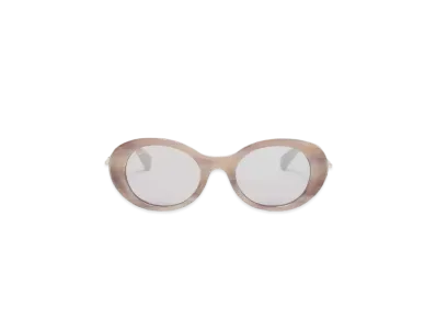 Max Mara Malibu Oval Sunglasses "Beige"