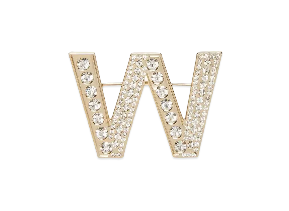 Max Mara Jessarti Rhinestone Brooch "Gold"