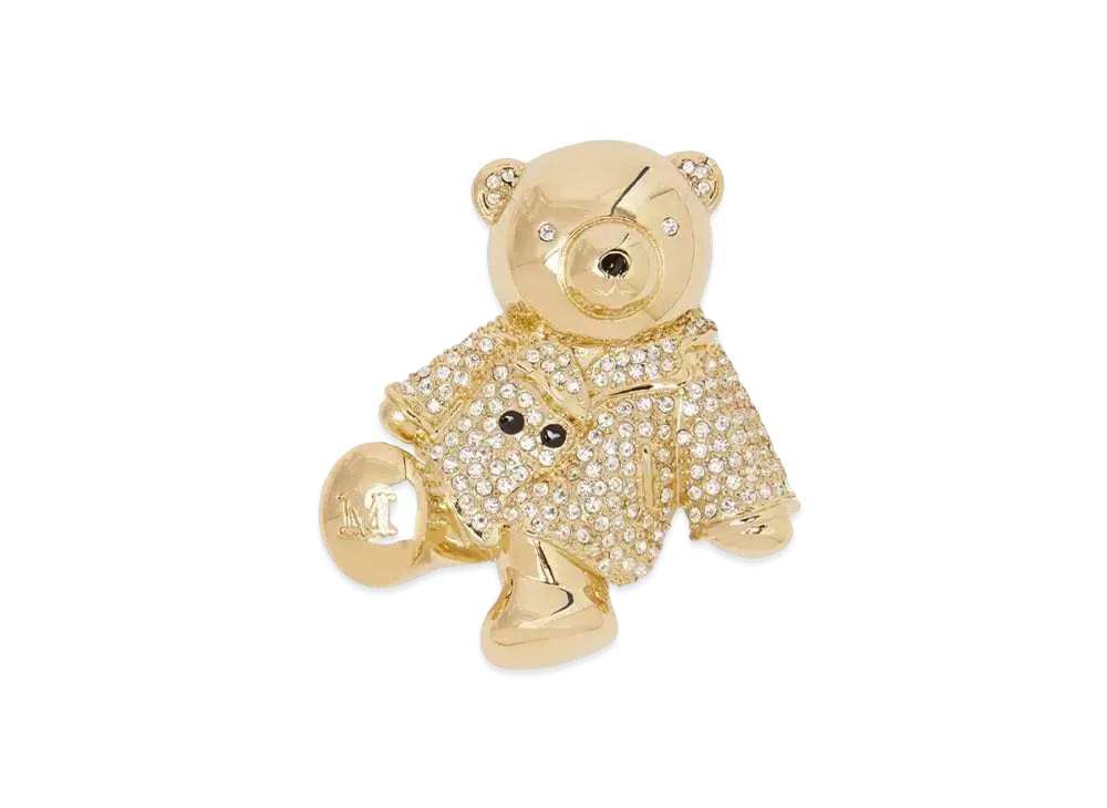 Max Mara Teddy Brooch Metal Teddy Brooch "Crystal"