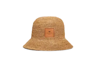 Max Mara Aquile Cotton Cloche Hat "Natural Beige"