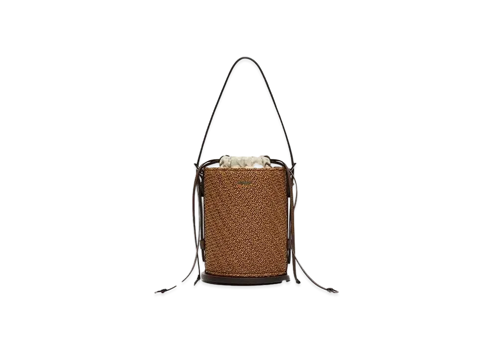 Max Mara Bucket Crochet Bucket Bag "Tobacco Brown"