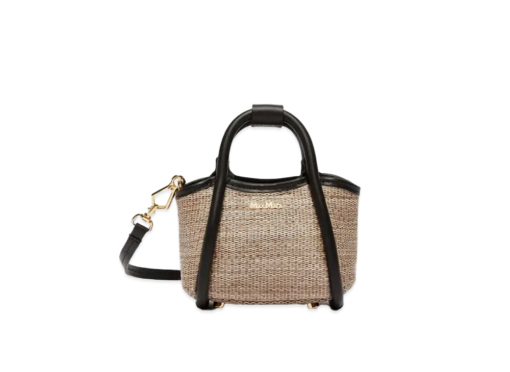 Max Mara Marine Straw Mini Bag "Clay"