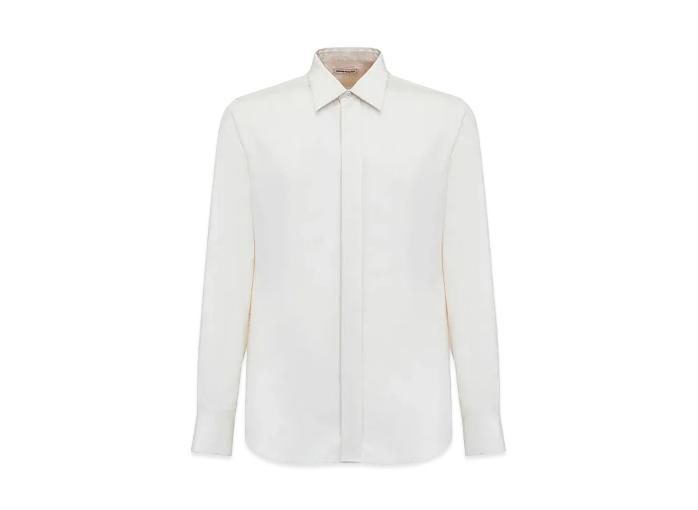 Alexander McQUEEN Concealed Placket Shirt "Ivory"