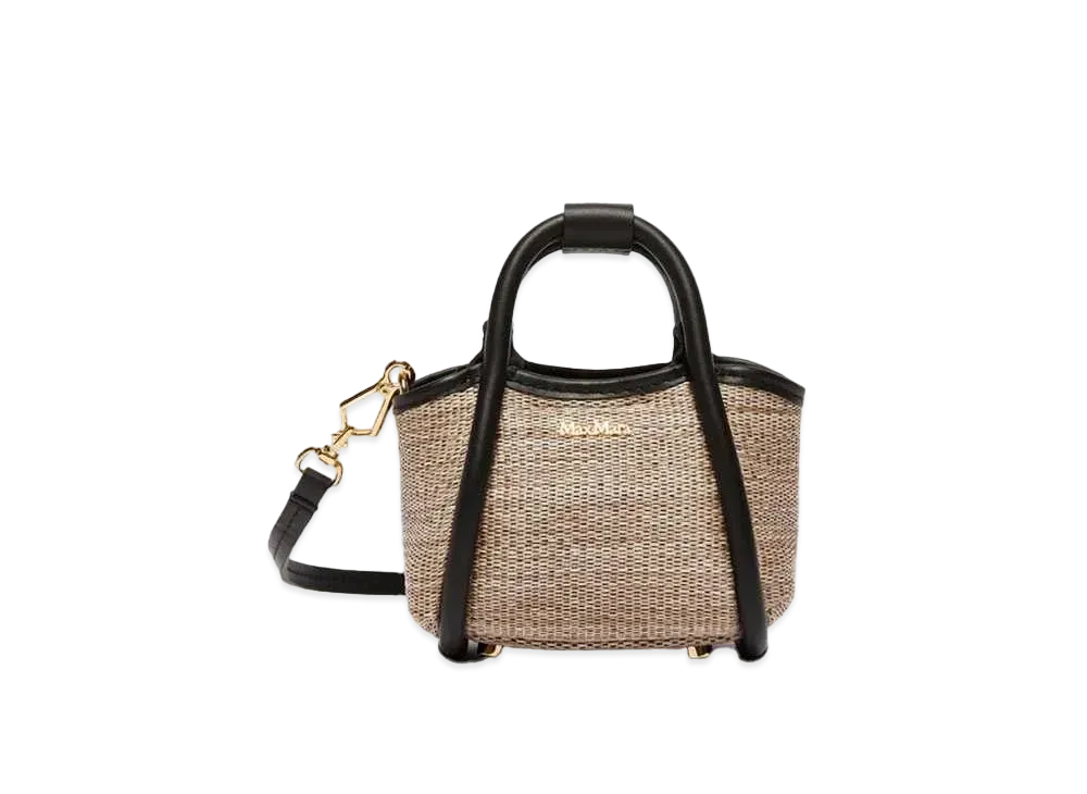 Max Mara Marine Straw Mini Bag "Clay"